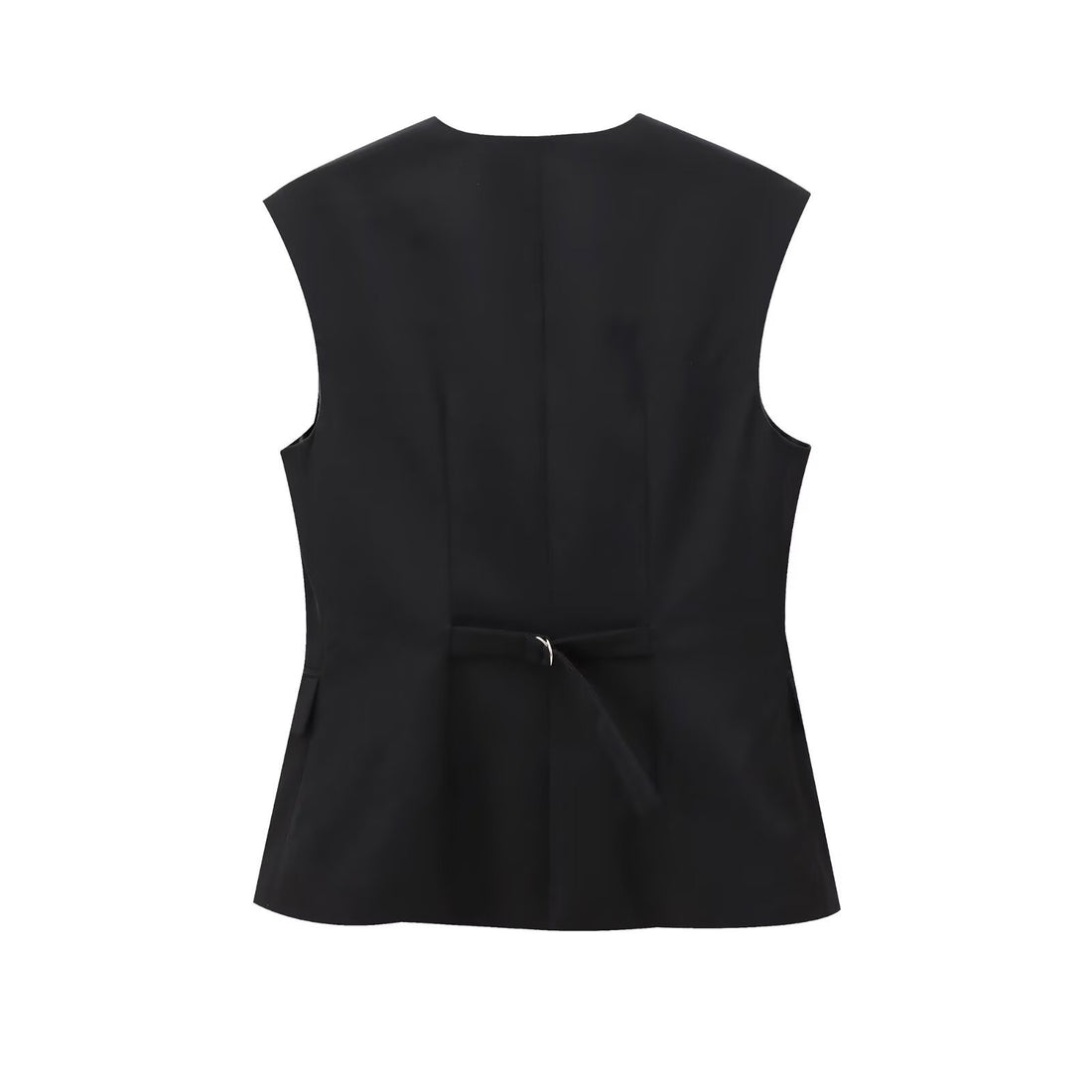 Damen Elegante High‑Waist Stoffhose mit Bügelfalte, geradem weitem Bein und verdecktem Hakenverschluss Echoarchiv