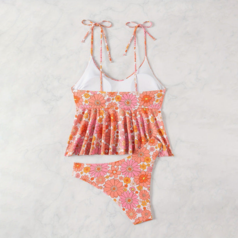 Damen Tankini mit floralem Rüschendesign Echo Archiv