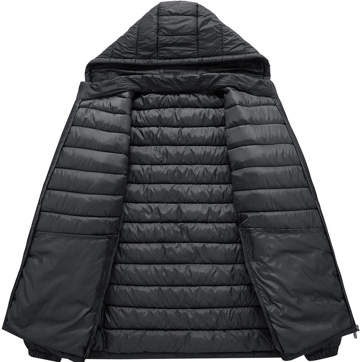 Herren Ultraleichte gesteppte Kapuzenjacke mit Thermofüllung & Packable‑Design Echoarchiv