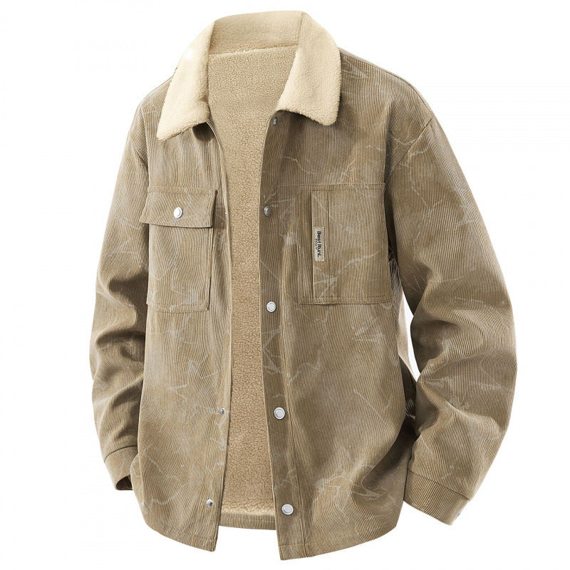 Herren Stylisches Cordjacke mit Teddyfutter Echo Archiv