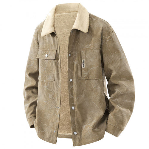 Herren Stylisches Cordjacke mit Teddyfutter Echo Archiv