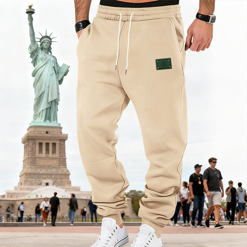 Herren Slim-Fit Sweat-Jogger mit elastischem Bund, Tunnelzug und gerippten Bündchen – Sorevano