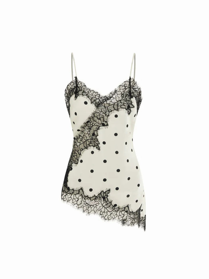 Damen Satin Top mit eleganter Spitze und Spaghettiträger Echo Archiv