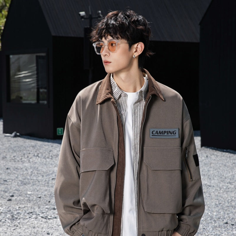 Damen Oversize Utility-Jacke mit Fleece‑Kragen & Multifunktions‑Taschen Echoarchiv