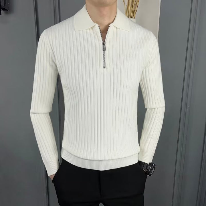 Herren Eleganter Strickpullover mit Reißverschluss Echo Archiv