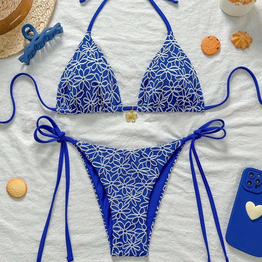 Damen Bikinitop und Spitzen-Bikiniunterteil Echo Archiv