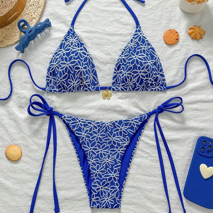 Damen Bikinitop und Spitzen-Bikiniunterteil Echo Archiv