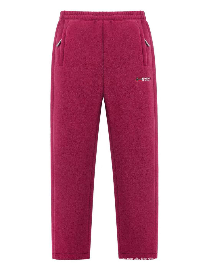 Damen Bequeme Thermo-Fleece-Jogginghose mit Gummibund und Reißverschlusstaschen Echo Archiv