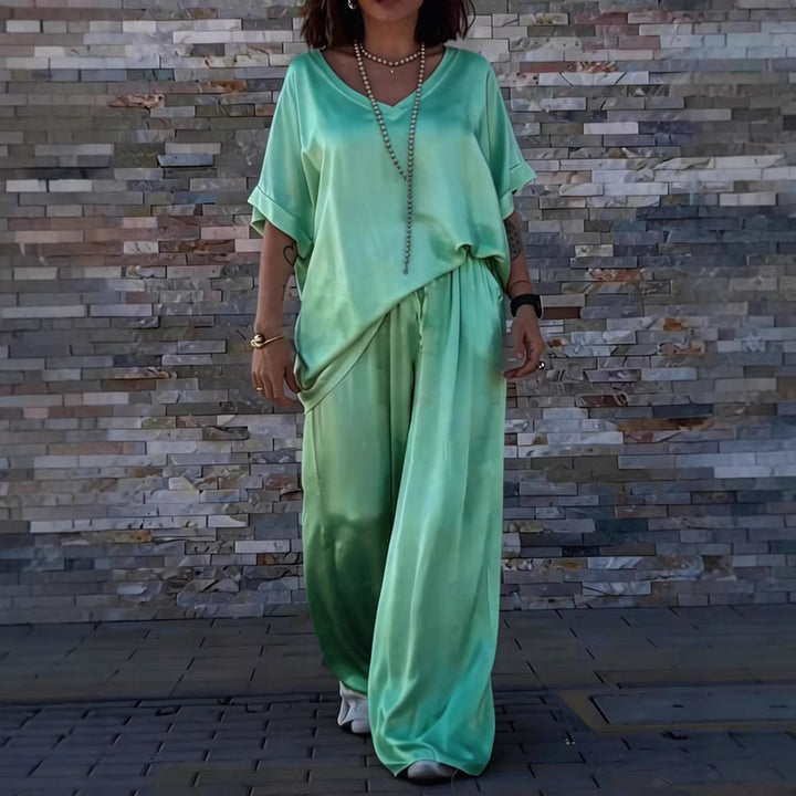 Damen Seidenähnliches Oversized-Set Echo Archiv