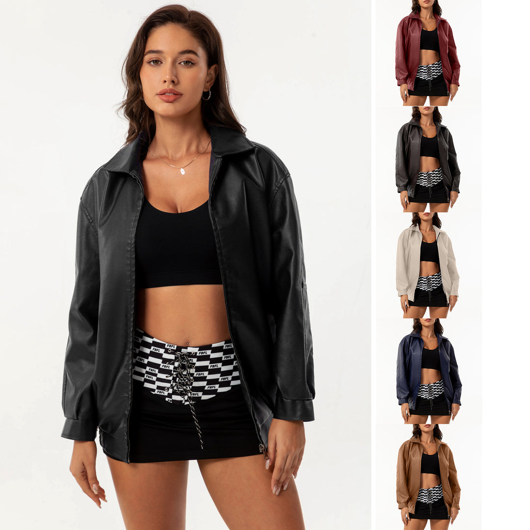Damen nan leichte Satin Bomberjacke mit Reißverschluss und lockerer Passform Echo Archiv