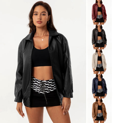 Damen nan leichte Satin Bomberjacke mit Reißverschluss und lockerer Passform Echo Archiv
