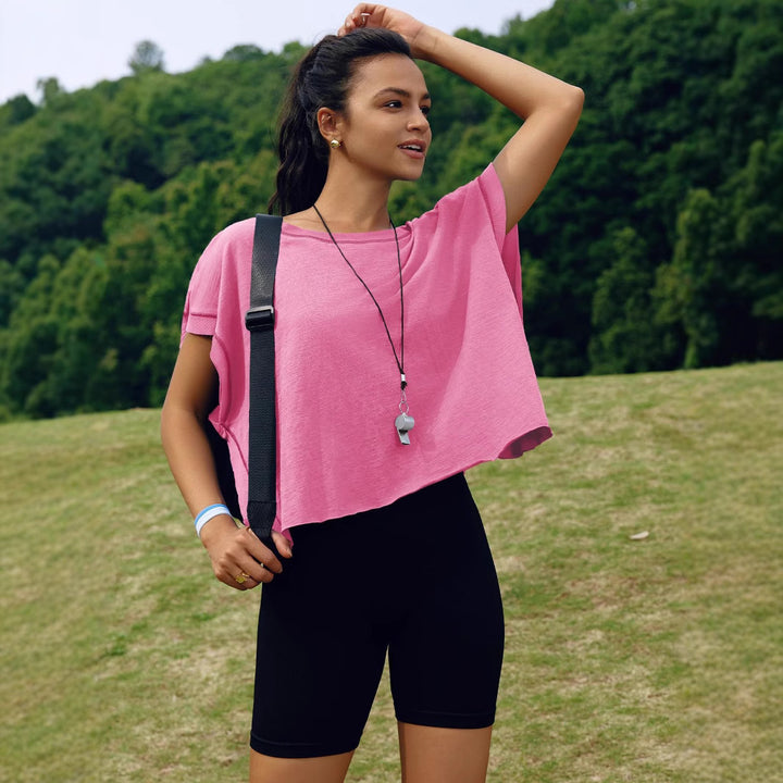 Damen modernes Cut-Out Oberteil Echo Archiv