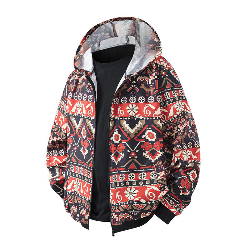 Damen Künstlerische Kapuzenjacke Echo Archiv
