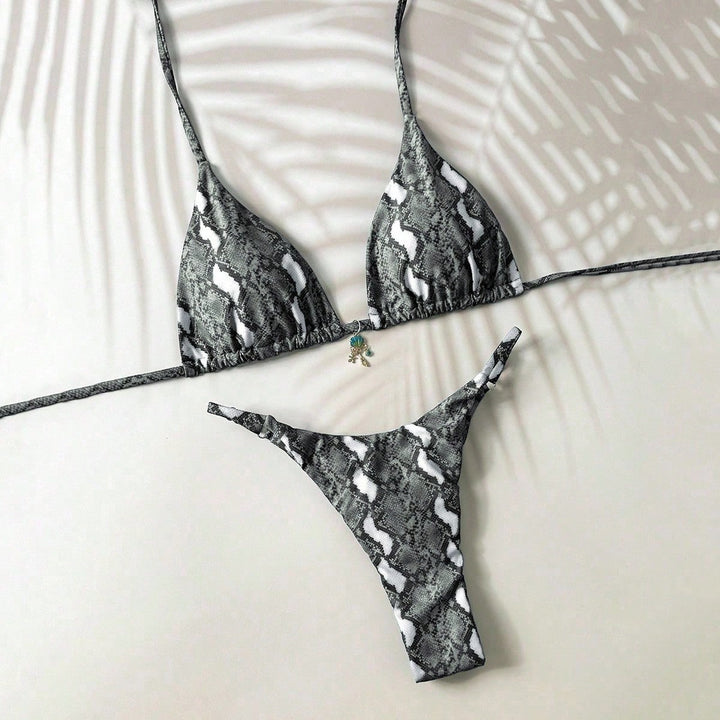 Damen Triangel-Bikini mit Schlangenmotiv Echo Archiv