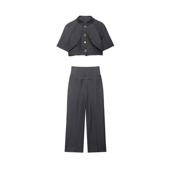 Damen Hochtaillierte Culotte-Hose mit extra breitem Shapingbund Echo Archiv