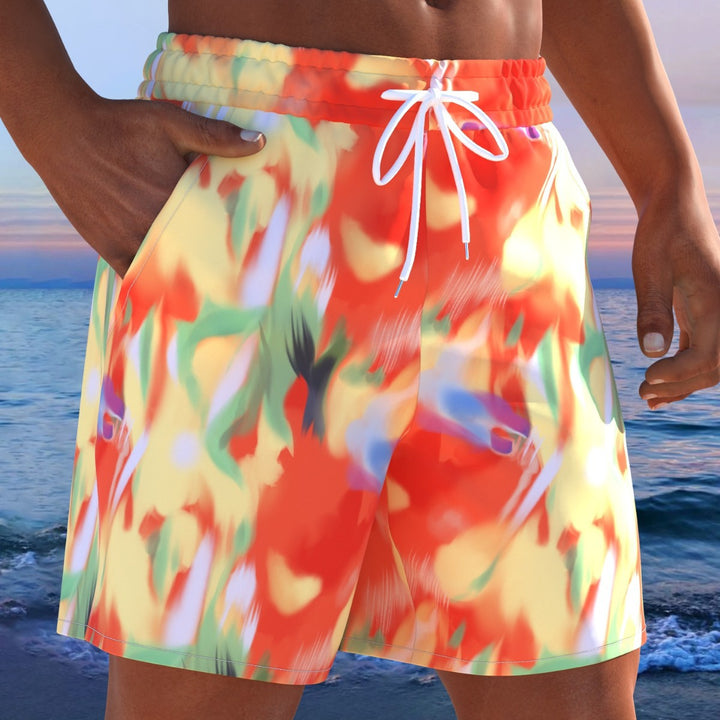 Herren Badeshorts mit animalischem Muster und elastischem Bund Echo Archiv