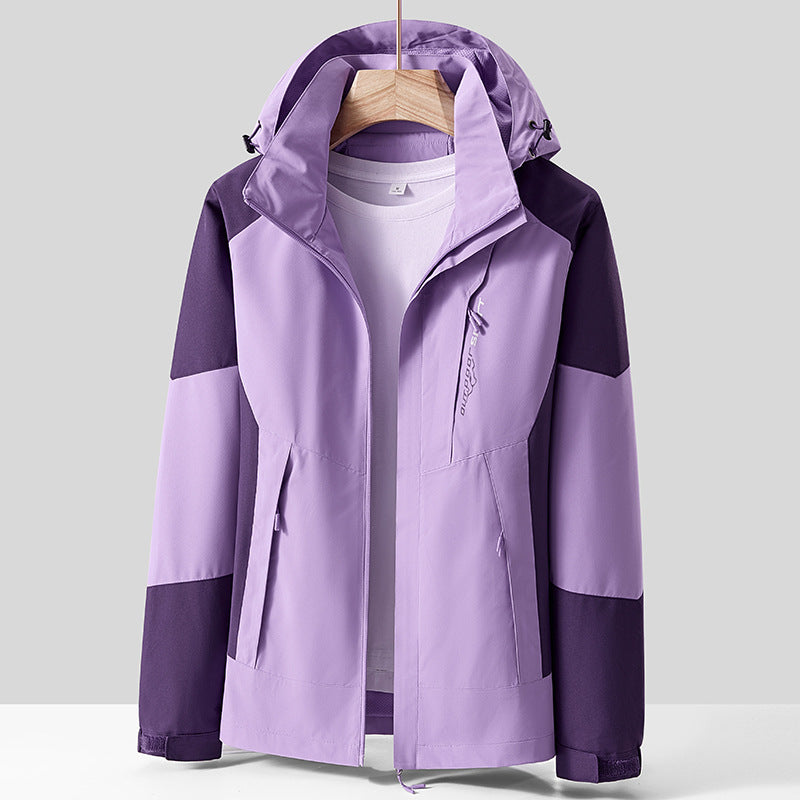 Unisex Atmungsaktive Softshell-Outdoorjacke im Colorblock-Design mit regulierbarer Kapuze und verdecktem Zweiwege-Reißverschluss Echo Archiv