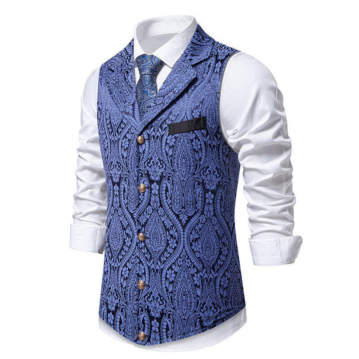 Herren elegante Anzugweste mit feinem Floral-Muster und hochwertiger Verarbeitung Echoarchiv