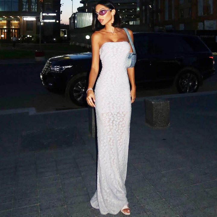 Damen Maxikleid mit figurbetonendem Schnitt Echo Archiv