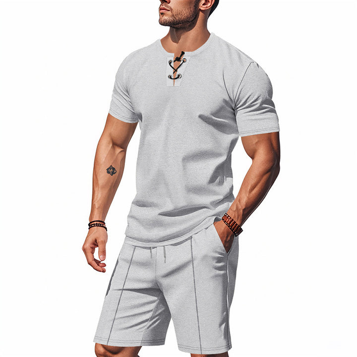 Herren Freizeit Set mit lässigem Rundhalsausschnitt und praktischem Design Echoarchiv