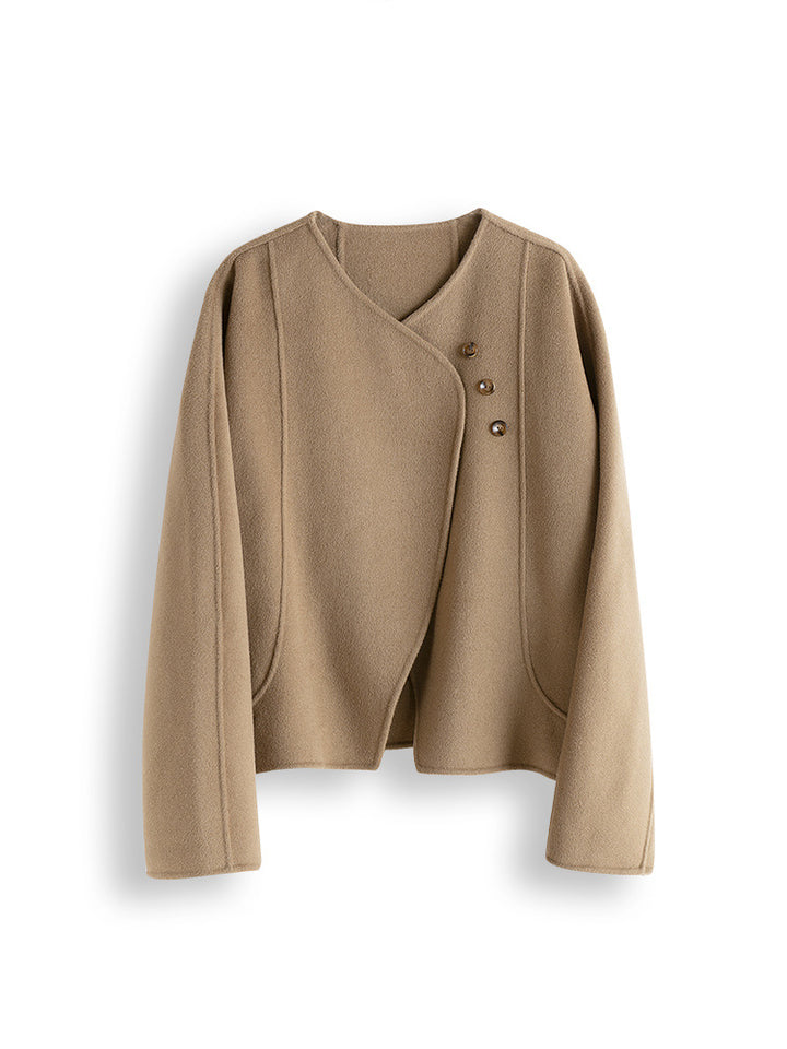 Damen Elegante und gemütliche Jacke mit asymmetrischem Schnitt Echoarchiv