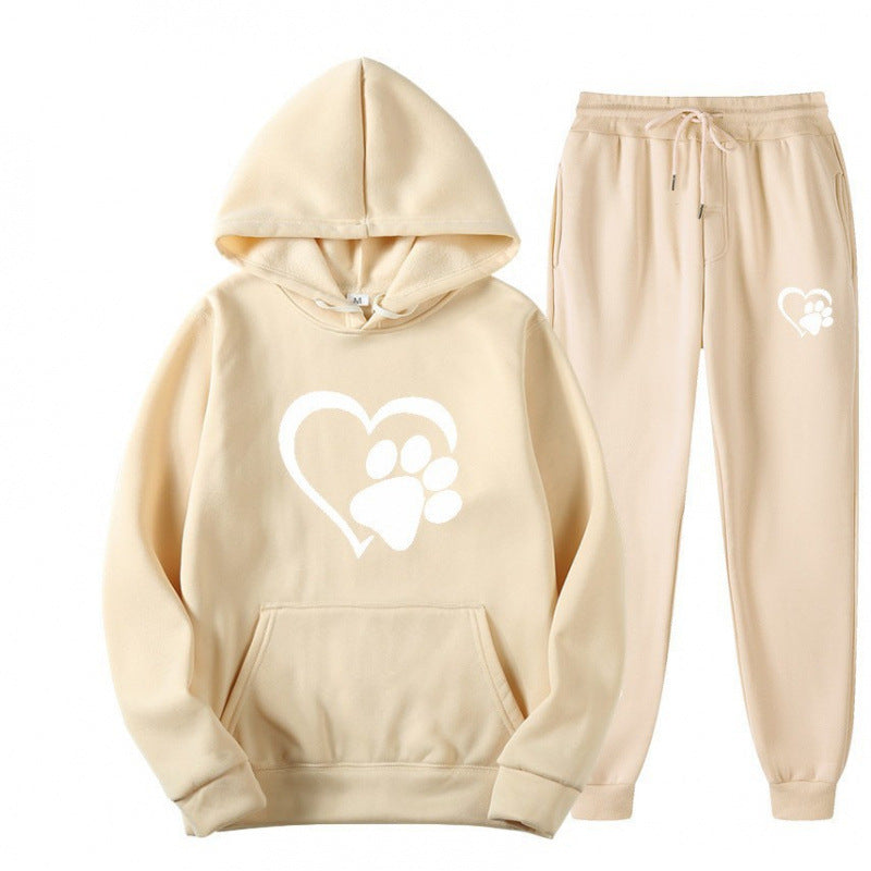 Damen Kuscheliger Hoodie und Jogginghose Set Echoarchiv