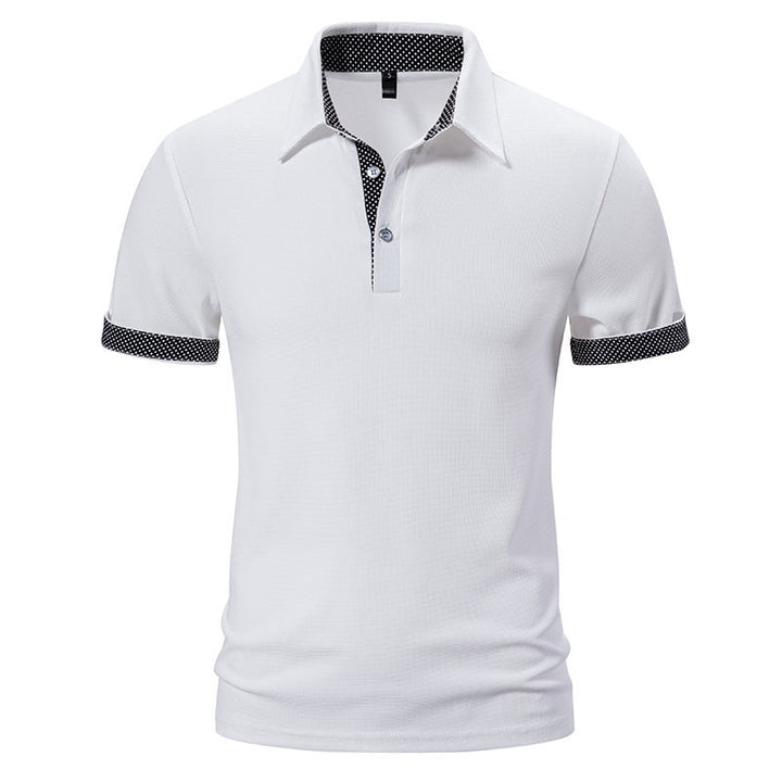 Herren Poloshirt mit modischem Kragen und kontrastierenden Ärmeln Echoarchiv
