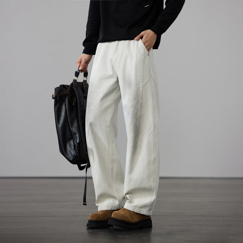 Herren Weit geschnittene Baumwoll-Canvas-Hose im Relaxed-Fit Echo Archiv