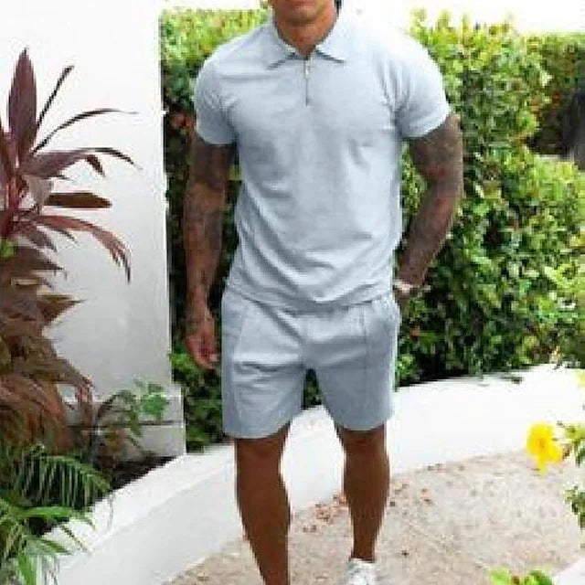 Herren Polo-Set mit funktionalem Kragen und modischem Schnitt Echoarchiv