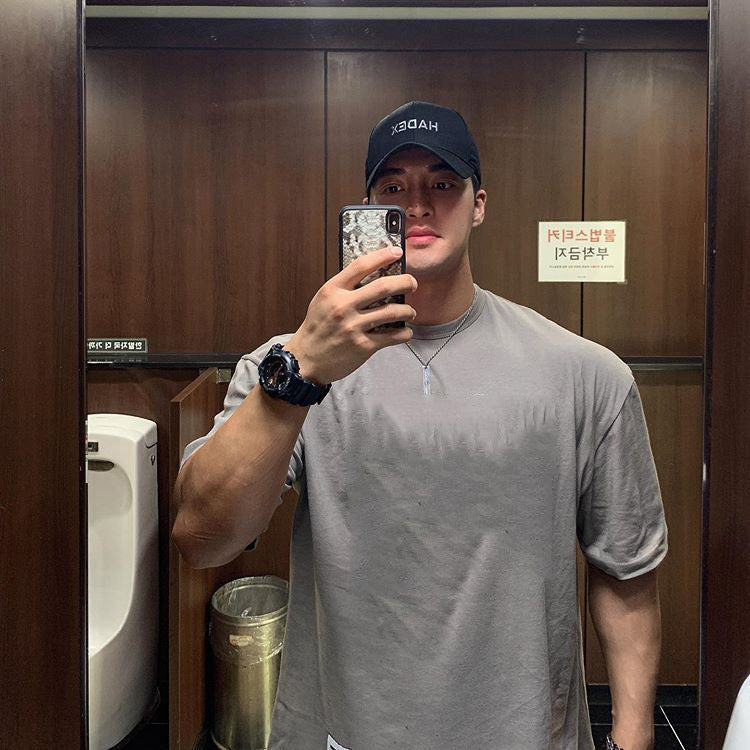 Herren Oversized T-Shirt aus hochwertigem Baumwollmix mit Rundhalsausschnitt Echoarchiv