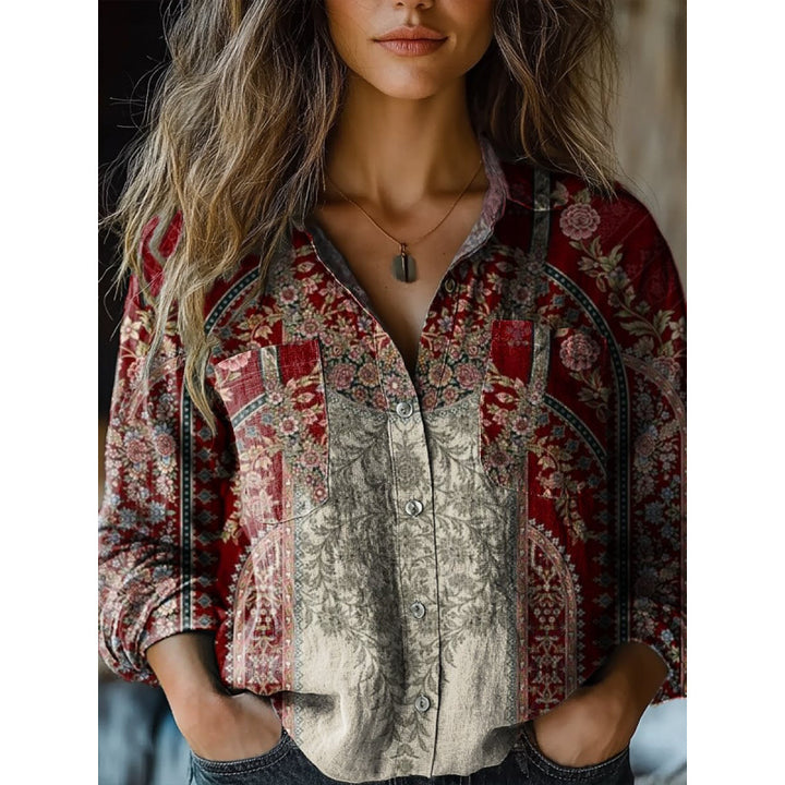 Damen Modische Bluse mit Paisleymuster Echoarchiv