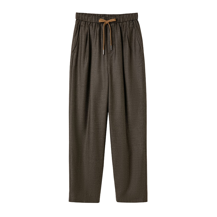 Damen Relaxed-Hose mit elastischem Bund, Tunnelzug und geradem Bein Echoarchiv
