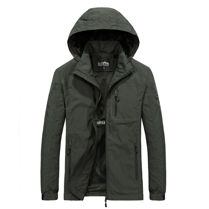 Herren Multifunktionale Outdoorjacke mit verstellbarer Kapuze Echo Archiv