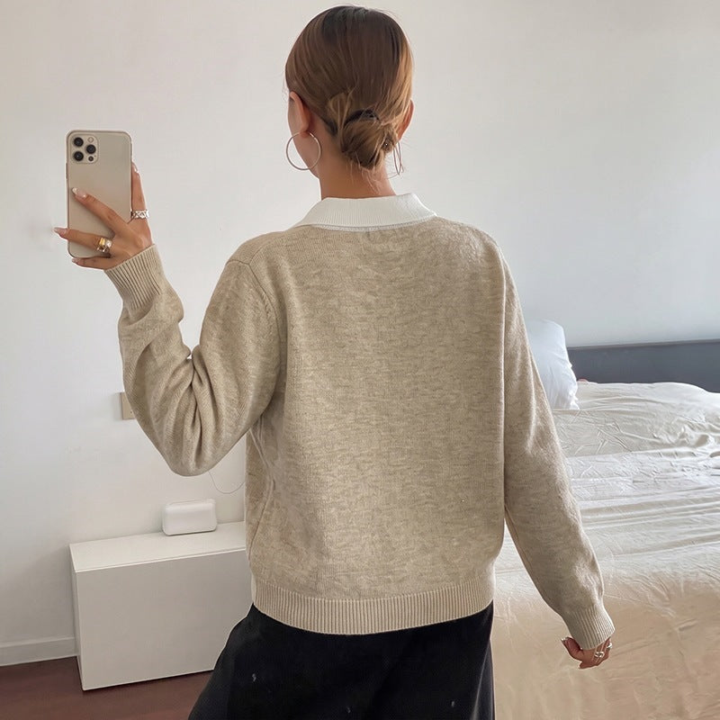 Damen Modischer Pullover mit Rautenmuster Echo Archiv