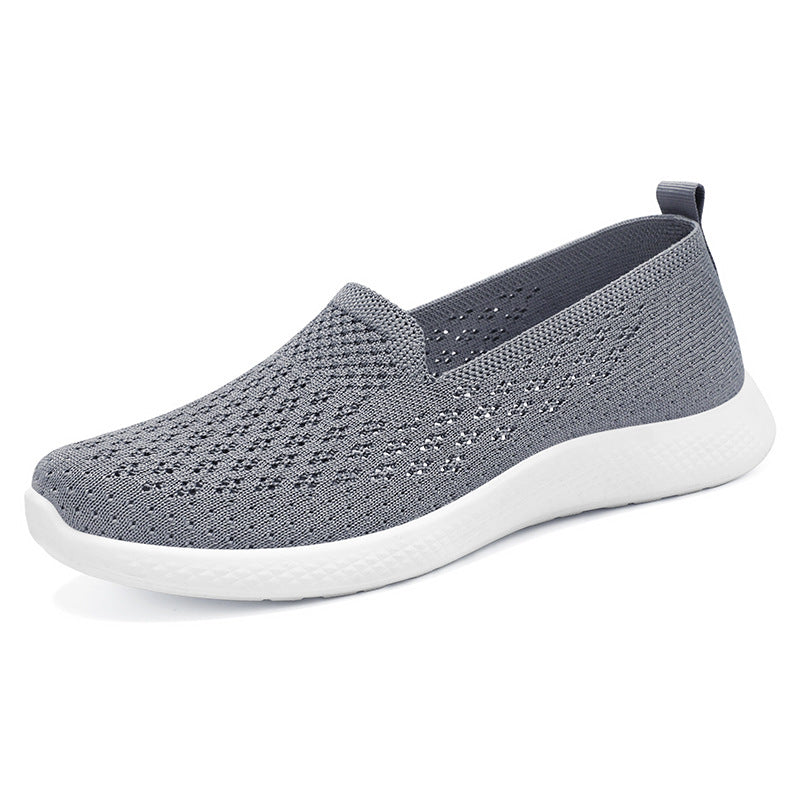 Damen nan nahtloser Strick-Slipper mit perforierter Luftnetzstruktur, ergonomischem Memory-Fußbett und leichter EVA-Dämpfung Echo Archiv