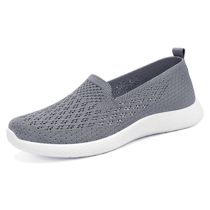 Damen nan nahtloser Strick-Slipper mit perforierter Luftnetzstruktur, ergonomischem Memory-Fußbett und leichter EVA-Dämpfung Echo Archiv