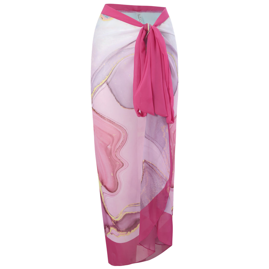 Damen Wickelrock mit künstlerischem Design und elastischem Bund – Rosévia