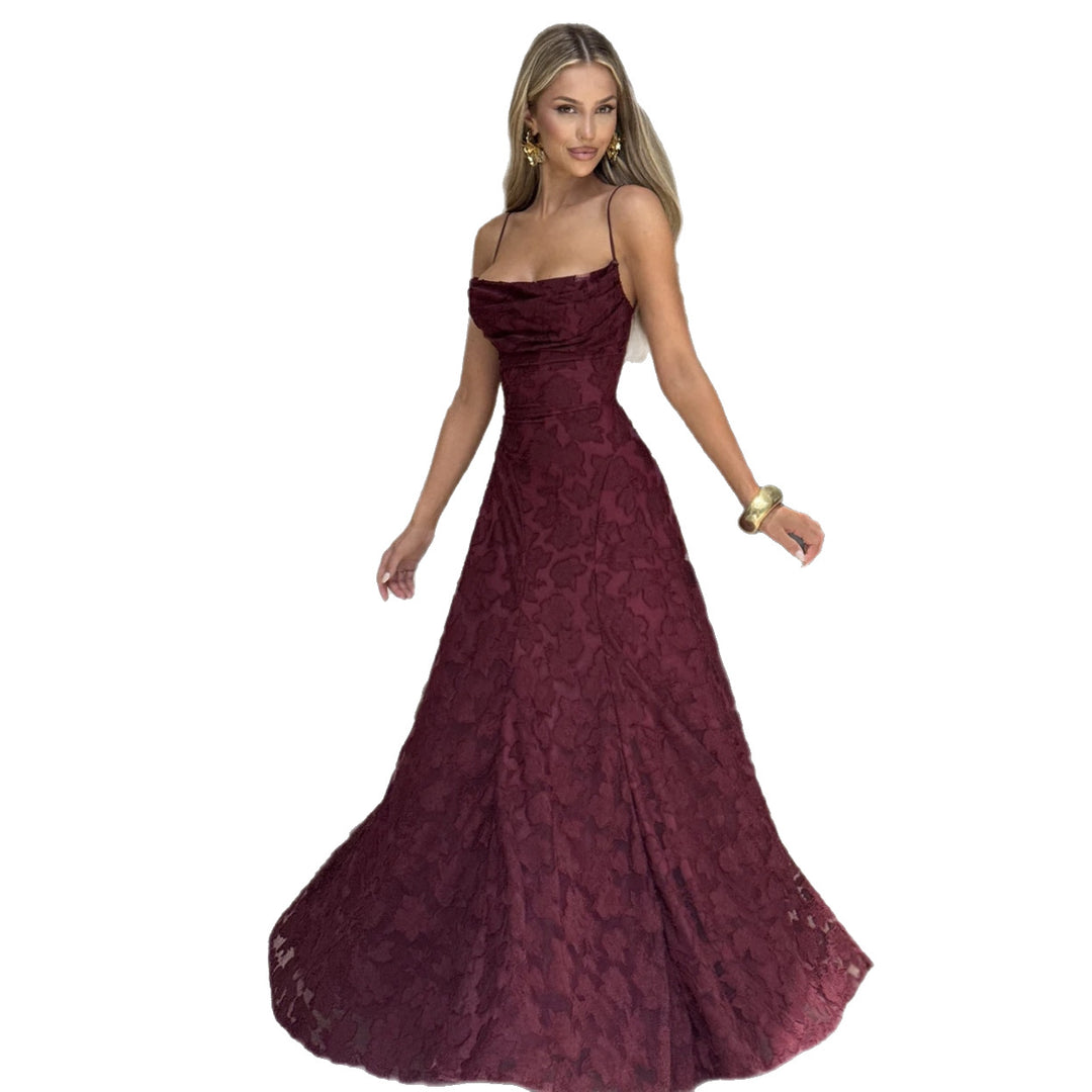 Damen Maxikleid mit floralen Spitzenapplikationen Echo Archiv