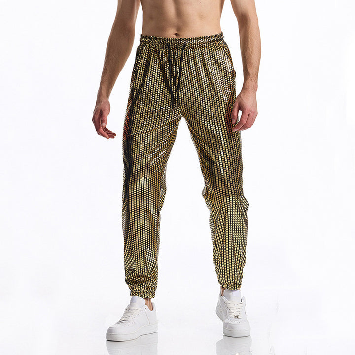 Herren atmungsaktive Jogginghose mit modernem Punktedesign Echoarchiv