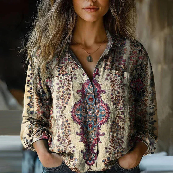 Damen Modische Bluse mit Paisleymuster Echoarchiv