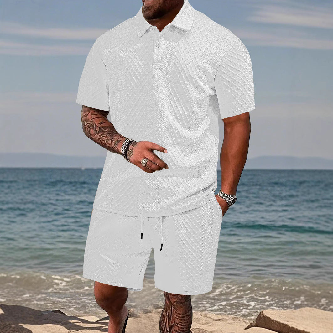 Herren Sportliches Polohemd und Shorts Set Echoarchiv
