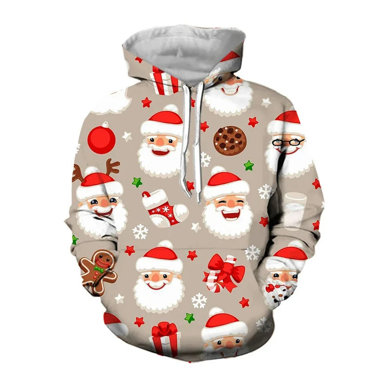 Damen Lustiger Weihnachts-Kapuzenpullover mit festlichem Motiv Echoarchiv