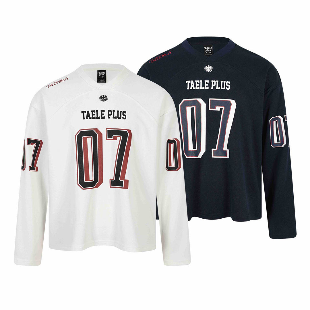 Unisex Sportliches Oversize‑Hockey‑Trikot mit Mesh‑Struktur, Nummernprint und V‑Notch‑Kragen Echoarchiv