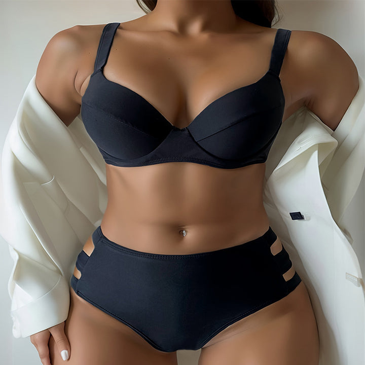 Damen Hochtaillierter Bikini mit gepolstertem Oberteil und seitlichen Cut-Outs Echo Archiv