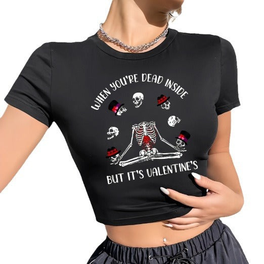 Damen Crop-Top mit innovativem Spinnen-Netz-Design Echo Archiv