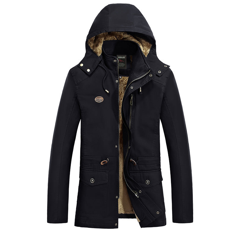 Herren Parka mit Teddyfutter in Kapuze, Utility‑Taschen und Kordelzug Echo Archiv