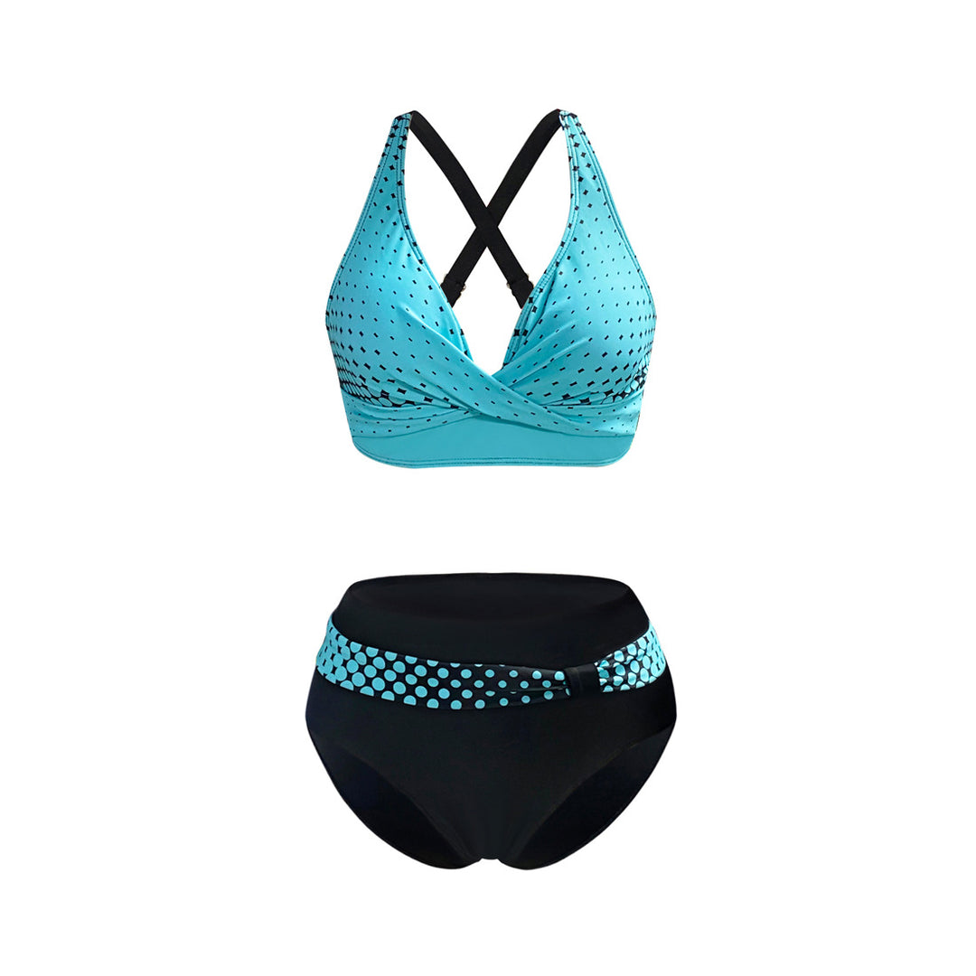 Damen Sportliches Bikini-Set mit trendigem Schnitt und modernem Grafikdesign Echo Archiv