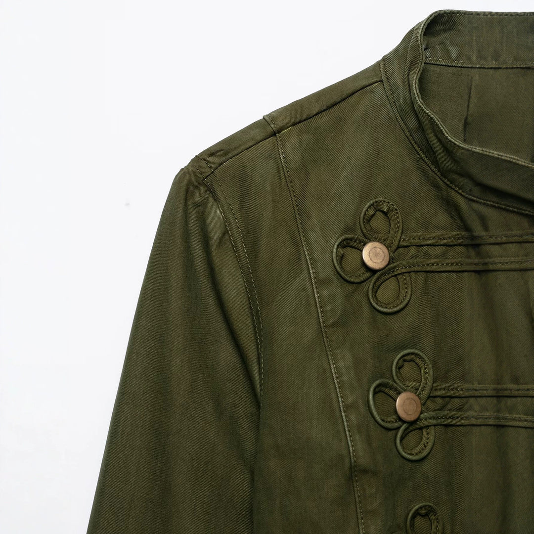 Damen Cropped Husarenjacke mit Zierkordeln und Stehkragen Echoarchiv