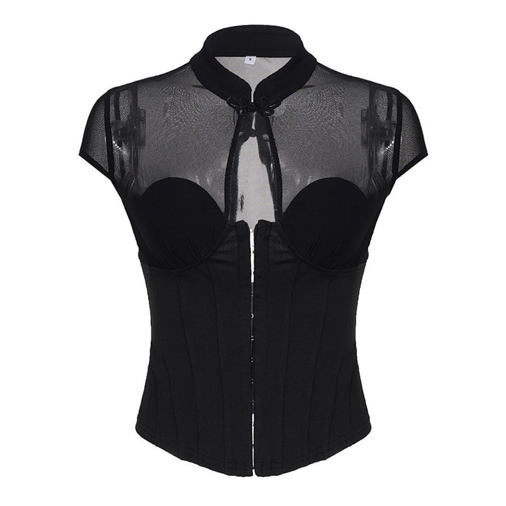 Damen Taillenkorsett mit transparenten Einsätzen und eleganten Details Echo Archiv