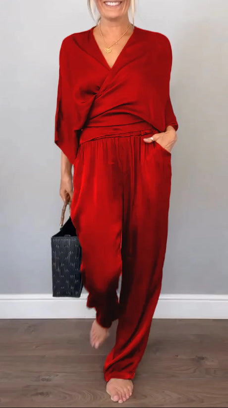 Damen elegantes und bequemes Jumpsuit Set Echoarchiv